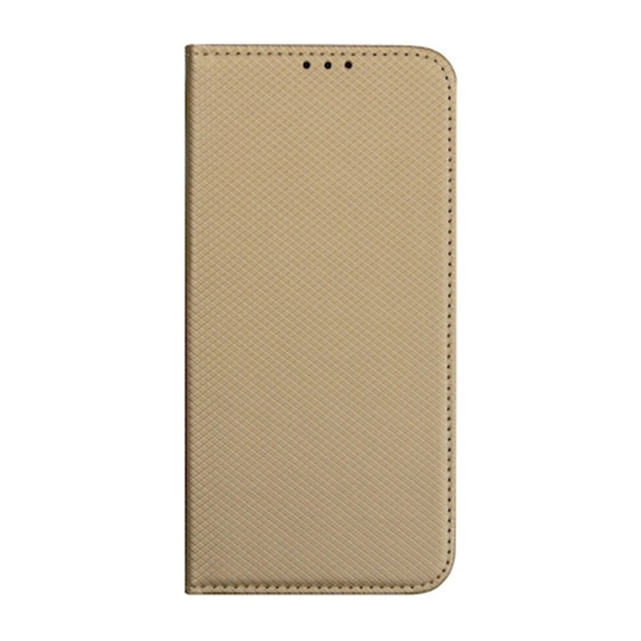Защитен калъф за Samsung Galaxy A24, кожена флип книга Optim Protect с магнитно затваряне, IAO Smart Soft Close, злато