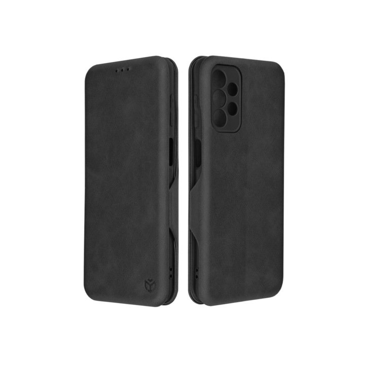 Samsung Galaxy A23 4G / A23 5G / Galaxy M23 / Galaxy M13 Techsuit biztonságos pénztárca zsebes fekete tok