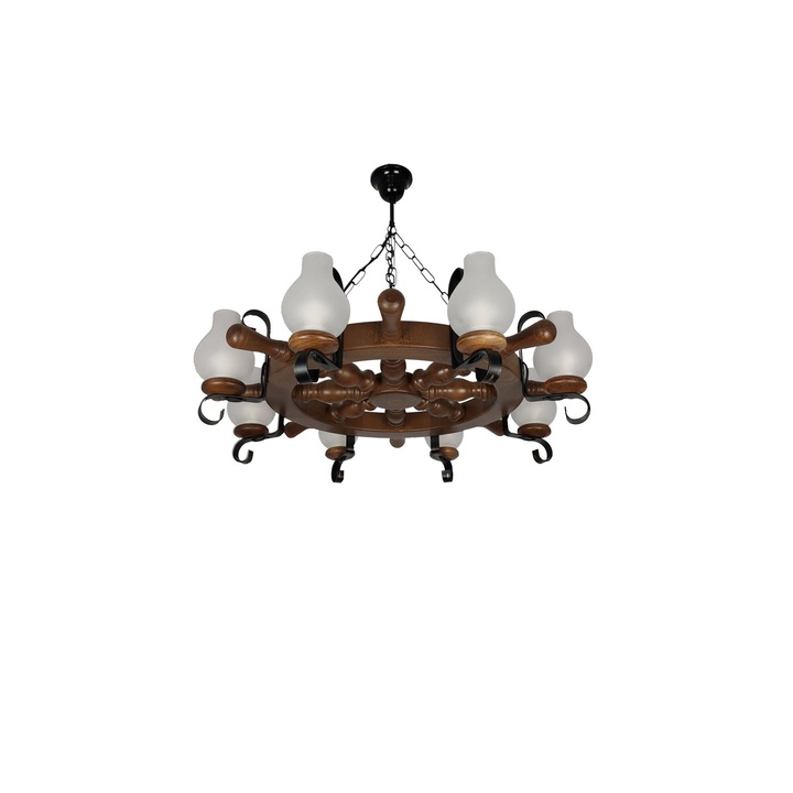 Полилей Timona 8xE14 Omniaelectric покритие орех