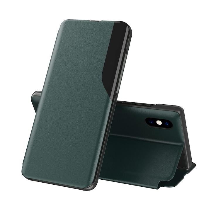 iPhone X / XS tok - Techsuit eFold sorozat - sötétzöld