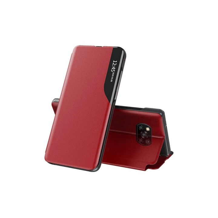 Флип калъф за Xiaomi Poco X3 / Poco X3 NFC / Poco X3 Pro Techsuit eFold Series Red