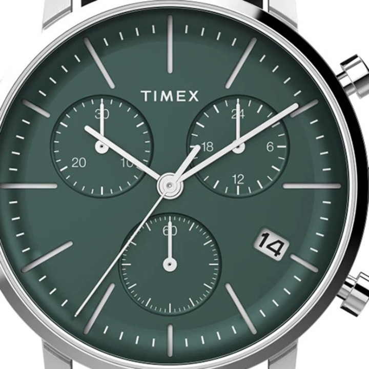 Timex Midtown Cronografo 40mm – Orologio Uomo Con Cinturino In Pelle E Acciaio – Quadrante Champagne – Impermeabile 50m