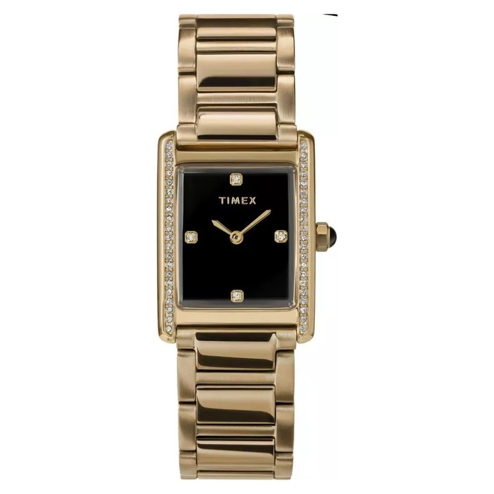 Дамски часовник Trend Hailey, Timex, Месинг, 23 мм, Злато/Черен