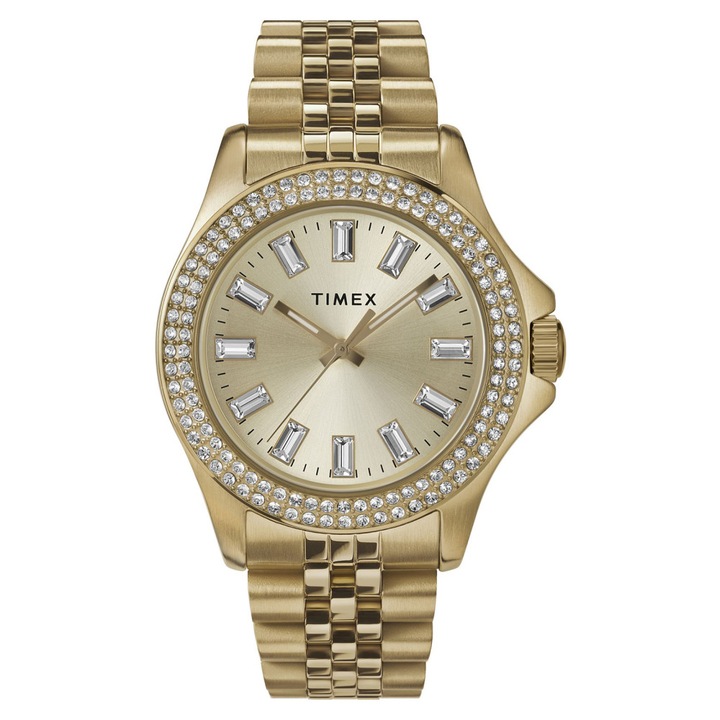 Дамски часовник Trend Kaia, Timex, Месинг, 38 мм, Злато