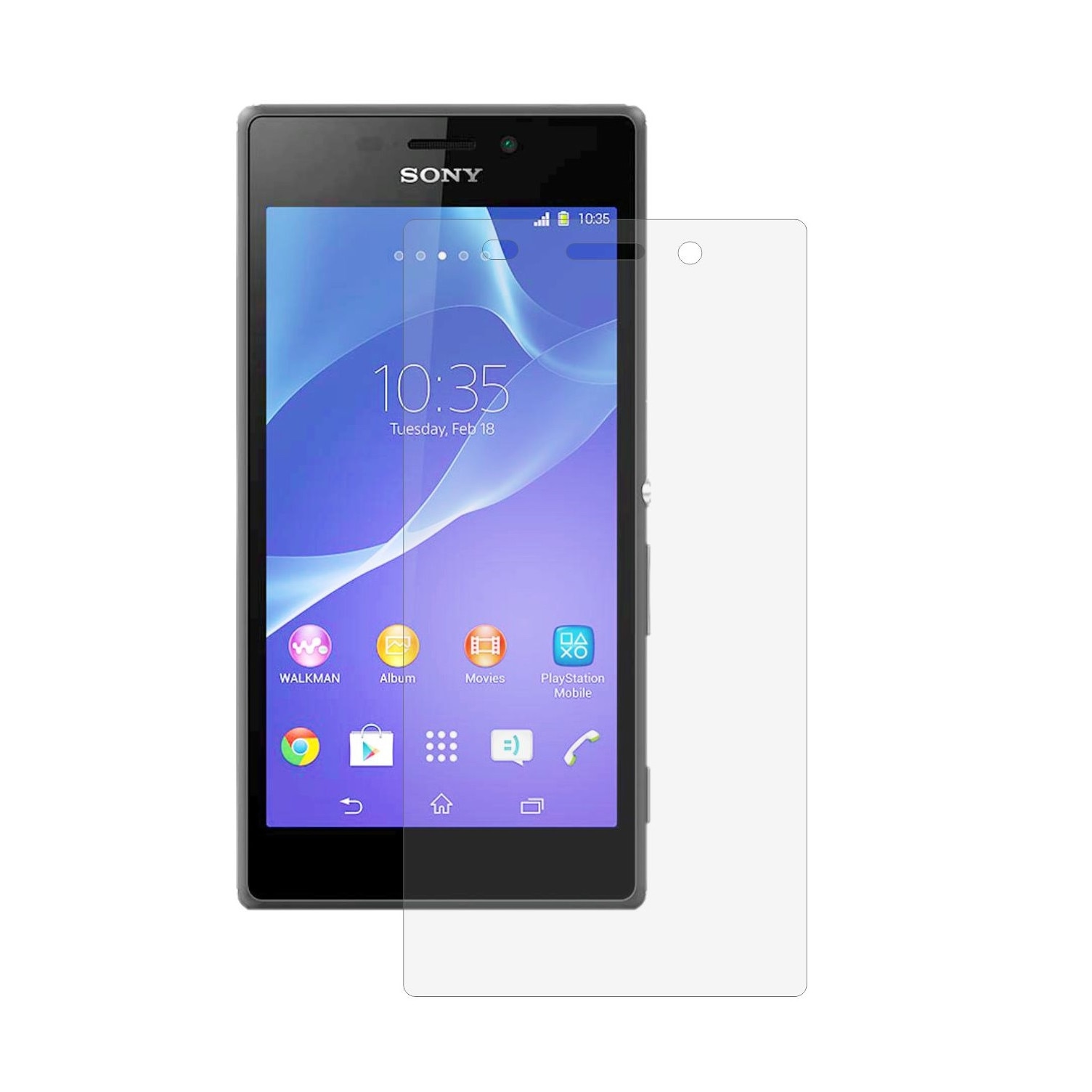 Folie Protectie Ecran, Acoperire Totala, Adeziva si Foarte Flexibila, Invisible Skinz Ultra-Clear AutoRegeneranta pentru Sony Xperia M2