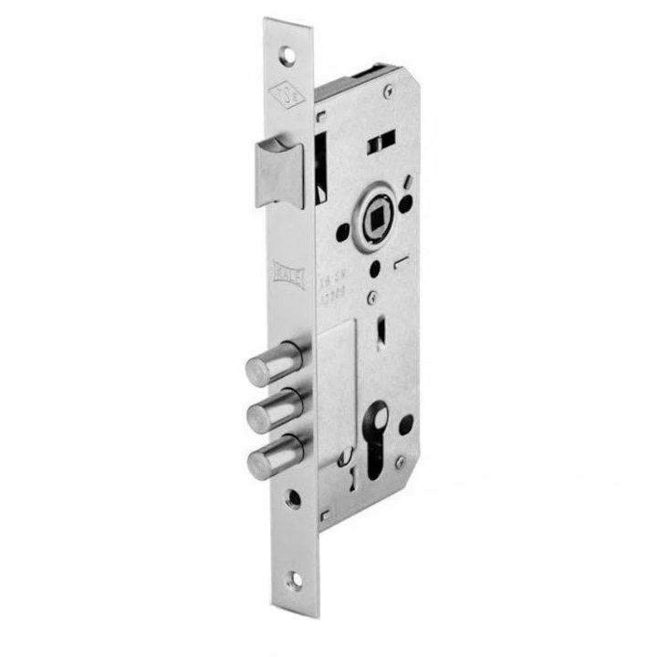 Broasca ingropata, Kale 152-3MR, usa metalica, 3 bolturi, backset 45mm, interax 85mm, cromat