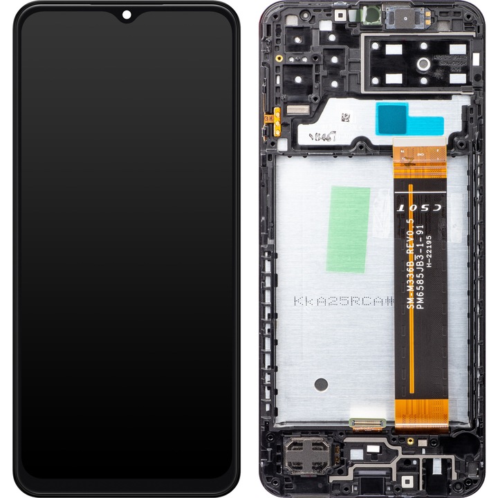 Дисплей с тъчскрийн Samsung Galaxy A13 A137, с рамка, черен, сервизен пакет GH82-29228A