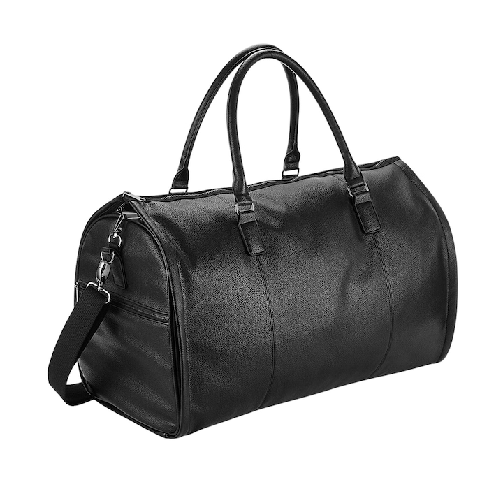 Пътна чанта Premium Weekender, калъф за дрехи и обувки, множество джобове, регулируема презрамка, черна
