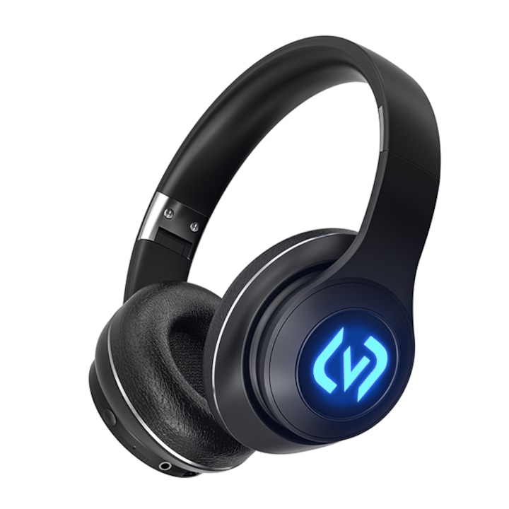 NUBI GT10 Boost Pro vezeték nélküli fejhallgató, Bluetooth Wireless, Deep Bass, AUX IN, Mikrofon, Fekete