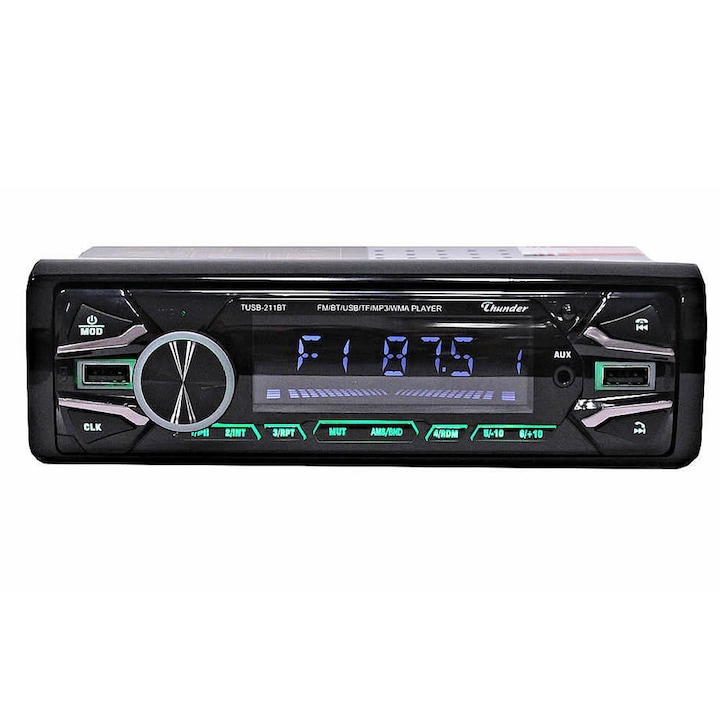Thunder TUSB-211BT Autós Bluetooth rádiós MP3 lejátszó, USB / SD / AUX / FM rádió, levehető panel