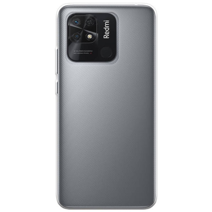 Прозрачен калъф, съвместим с Xiaomi Redmi 10C, Slim fit, Anti-slip, Минималистичен дизайн, 1 mm