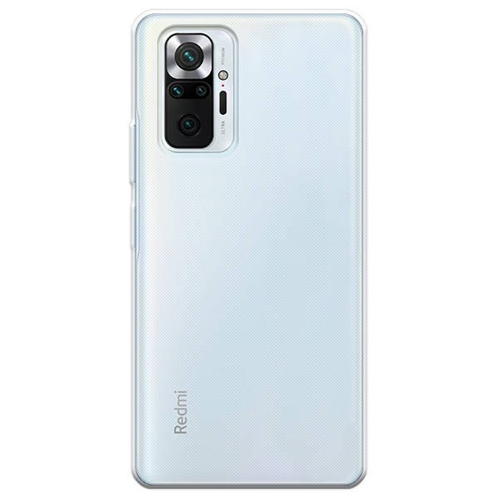 Átlátszó burkolat kompatibilis a Xiaomi Redmi Note 10 Pro / Note 10 Pro Max készülékekkel, vékony illeszkedés, csúszásgátló, minimalista kialakítás, 1 mm