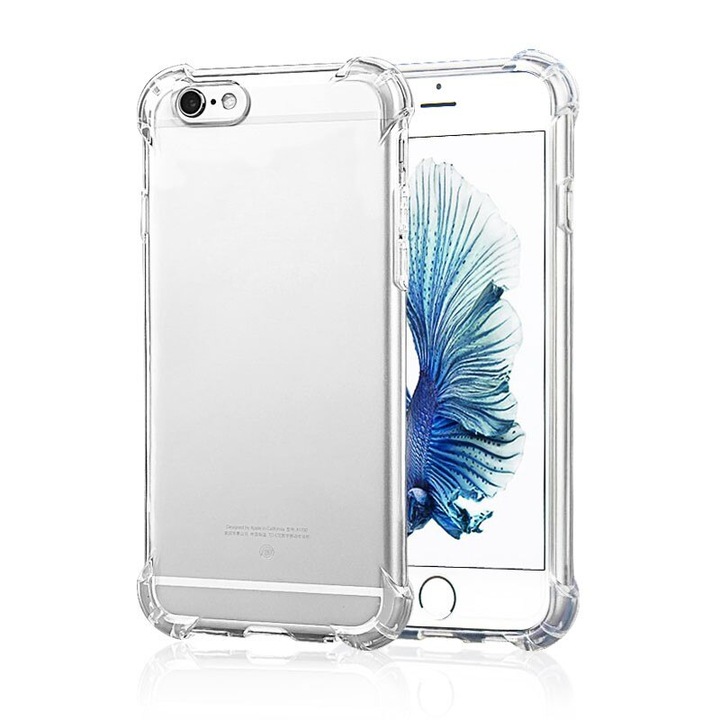 A tok kompatibilis az Apple iPhone 6 és 6S szilikonnal és műanyag ütésálló átlátszóval