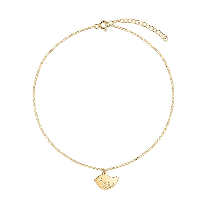 Bratara din argint, vrabiuta, Auriu