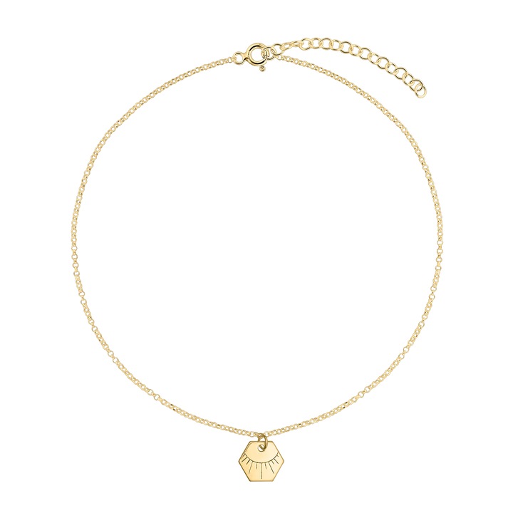 Bratara din argint, HexaSun, Auriu