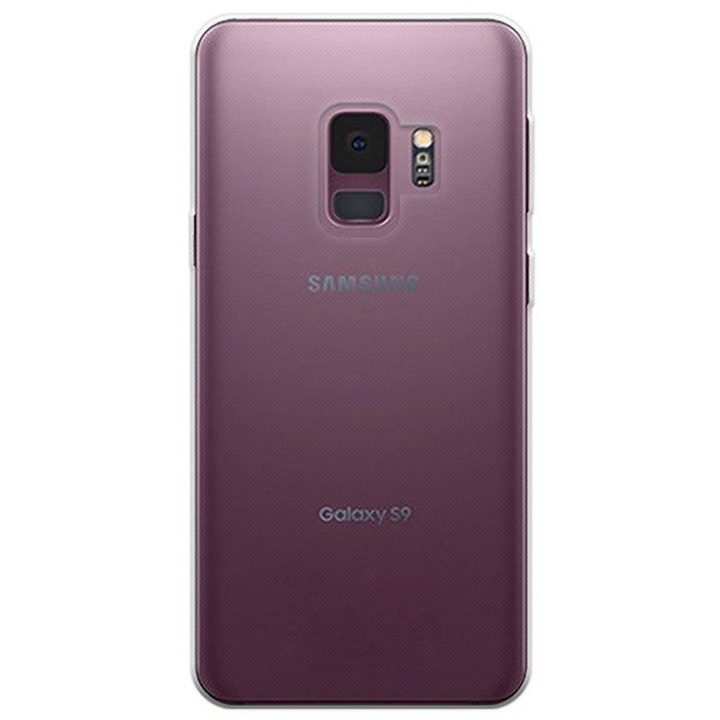 Прозрачен калъф, съвместим със Samsung Galaxy S9, Slim fit, Anti-slip, Минималистичен дизайн, 1 mm