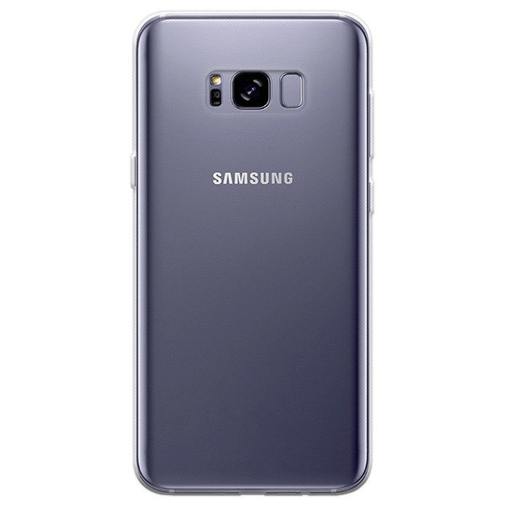 Прозрачен капак, съвместим със Samsung Galaxy S8, Slim fit, Anti-slip, Минималистичен дизайн, 1 mm