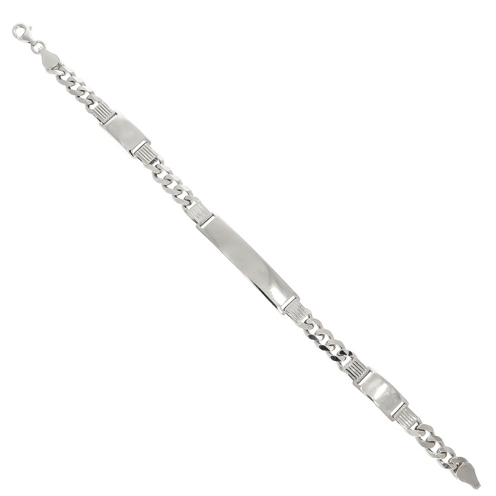 Bratara Argint Barbateasca cu Element Central