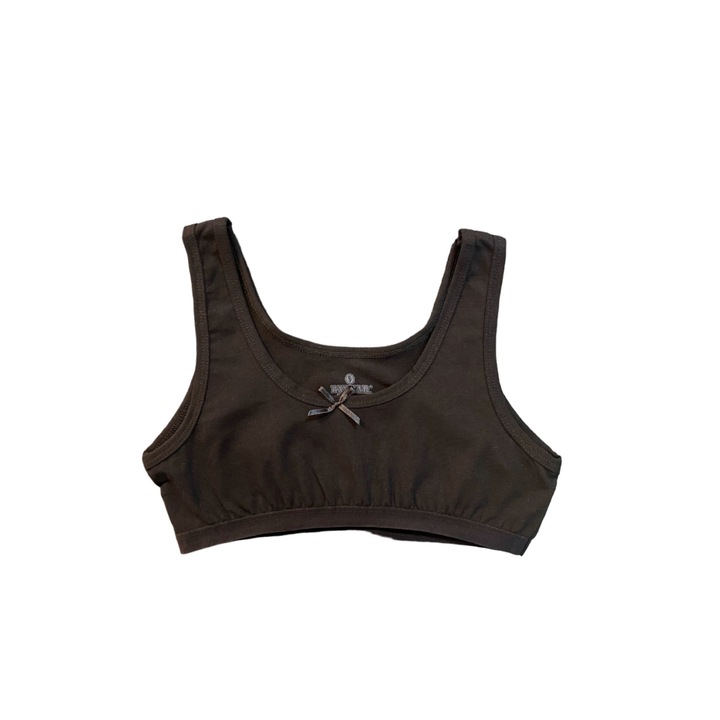 Set 3 piese, top fete Petronela, bumbac, negru23`, Negru, 122-128 CM