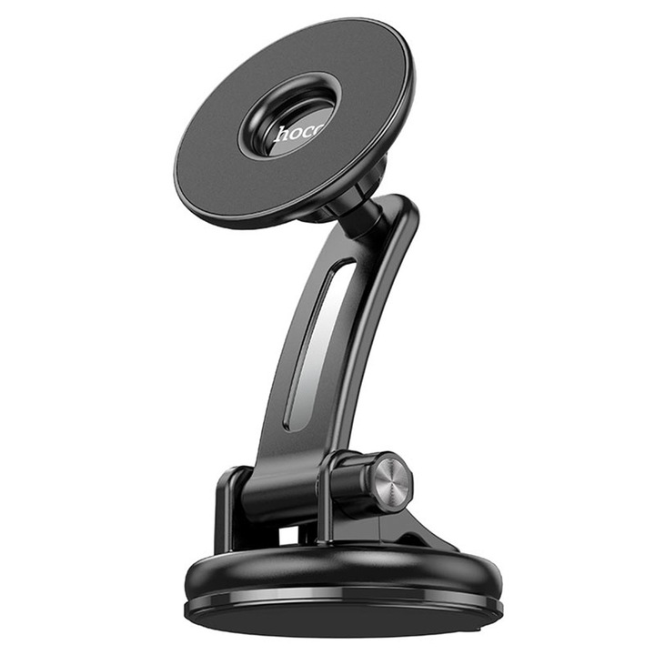 Hoco CA113 autós tartó, 360-as mágneses gyűrű, szívókorongos szorítórendszer, fekete