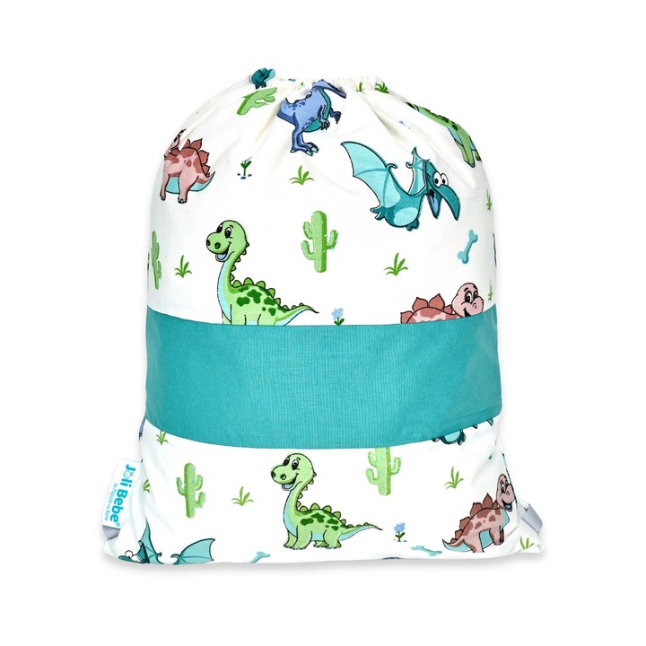 Памучна чанта за детска градина 40см х 30см, динозаври