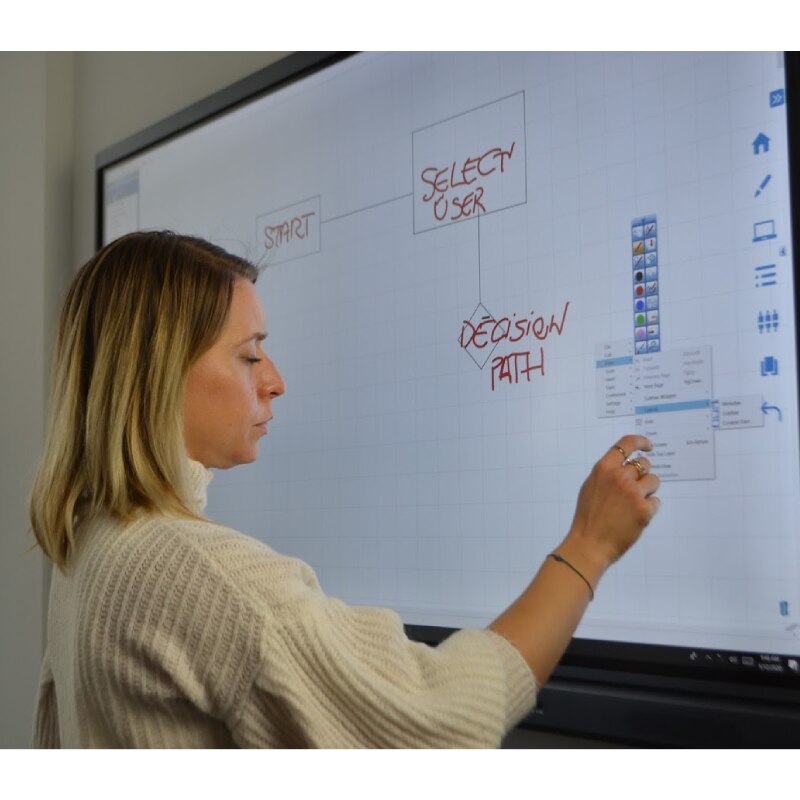 Display Interactiv StarBoard QS175, 75 inch, 190 cm, 4K, Android 11 ...