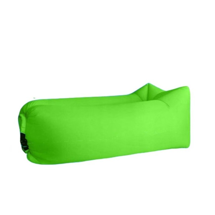 Saltea gonflabila pentru plaja/piscina + rucsac de depozitare, verde