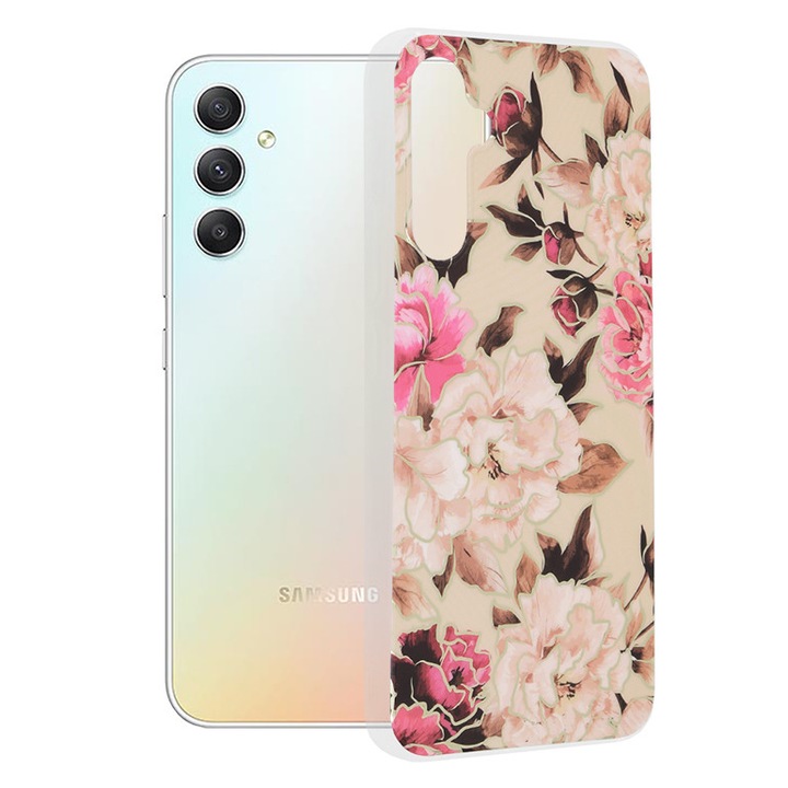 Husa Compatibila cu Samsung Galaxy A34 5G Techsuit Marble Mary Berry Nude