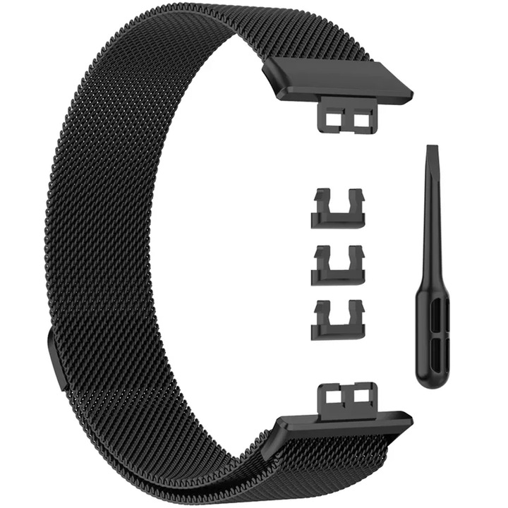Huawei Watch Fit 1 szíj, fém, fekete