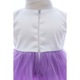 Rochita lila cu maneca scurta pentru botez de fetite, 3 piese, Recostore®, REC2423, 3-6 luni