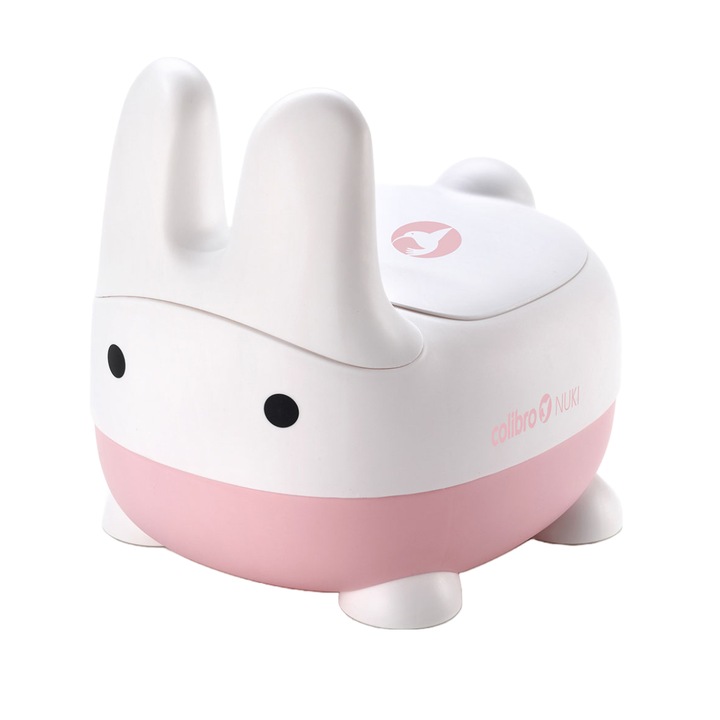 Olita Iepurasul Nuki by Colibro, cu insertie antistatica si capac, picioare din cauciuc, Rose
