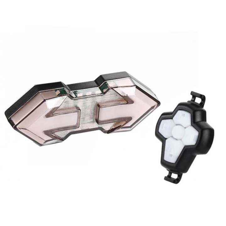 Lampa spate bicicleta, stop, semnalizare, cu telecomanda wirelles, incarcare USB, BZRSH