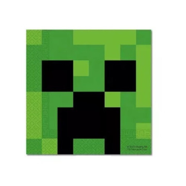 Minecraft Green szalvéta 20 db-os 33x33 cm FSC