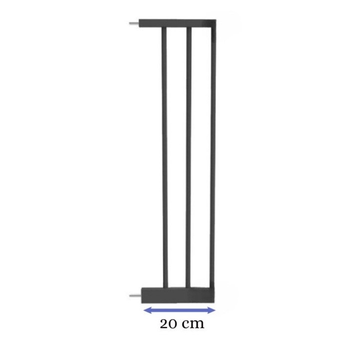 Prelungire, Guimo, pentru poarta de siguranta, 20 cm, Negru