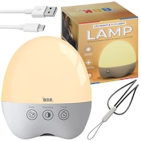 Lampa de Veghe Smart BBK®, pentru copii, cu Senzor de Miscare, 8 Culorii, Acumulator, 5 moduri de intensitare, Temporizare Oprire Automata