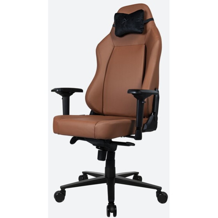 Scaun Gaming Arozzi Primo, piele premium, Brown