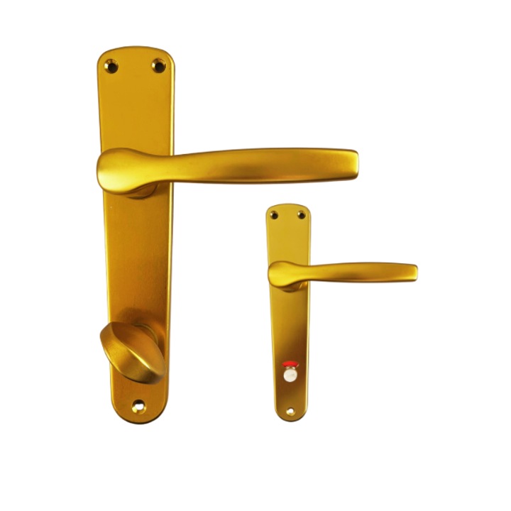 Дръжка за врата Brialma Gabry, шилд за WC 90мм, Златист