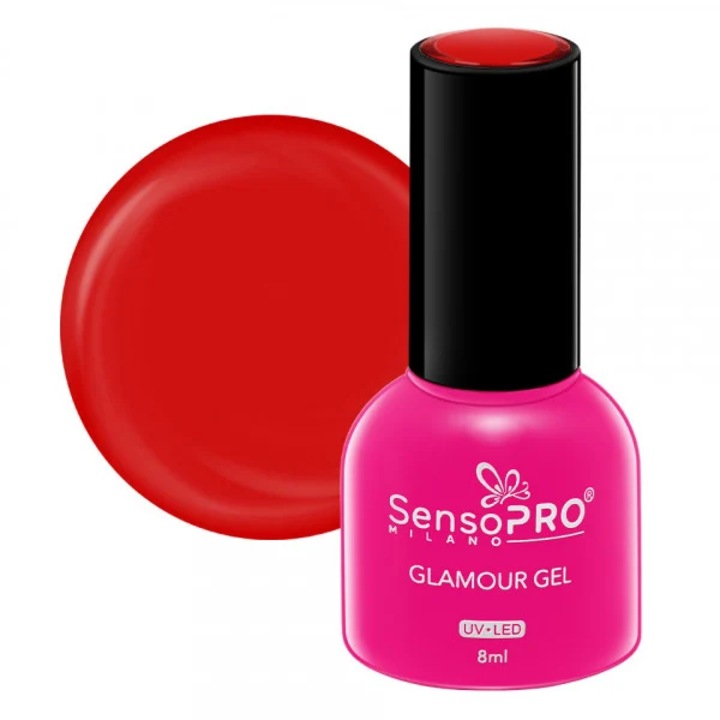 SensoPRO Milano полупостоянен гел лак за нокти 8 ml, Red Queen #55