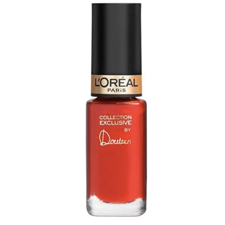 L'oreal Paris Collection Exclusive DOUTZEN чист червен лак за нокти, 5 ml лак за нокти, за класически маникюр 3190