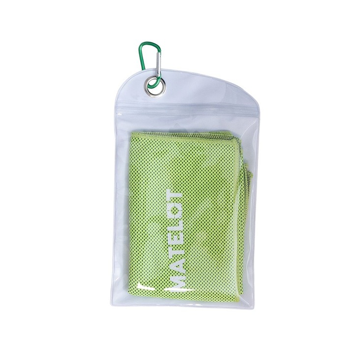Микрофибърна кърпа MATELOT с херметично покритие, мигновен охлаждащ ефект, бързо съхнеща, идеална за спорт, плаж, аеробика, фитнес, йога, дейности на открито, 30x80 см, зелена