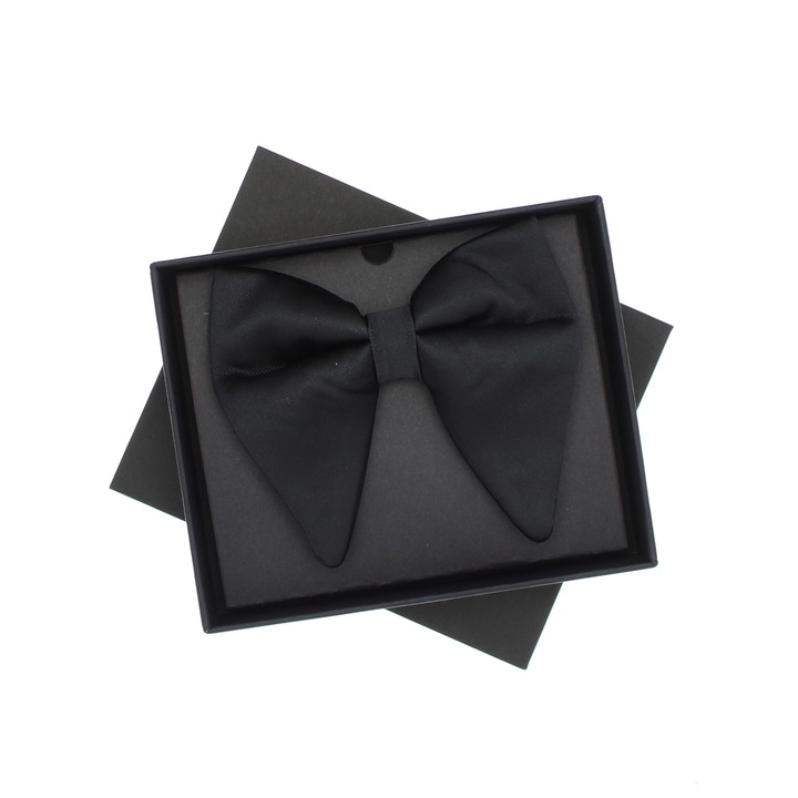 Papion barbatesc, Buticcochet, din material sintetic, 10x12 cm, Negru - PAP348