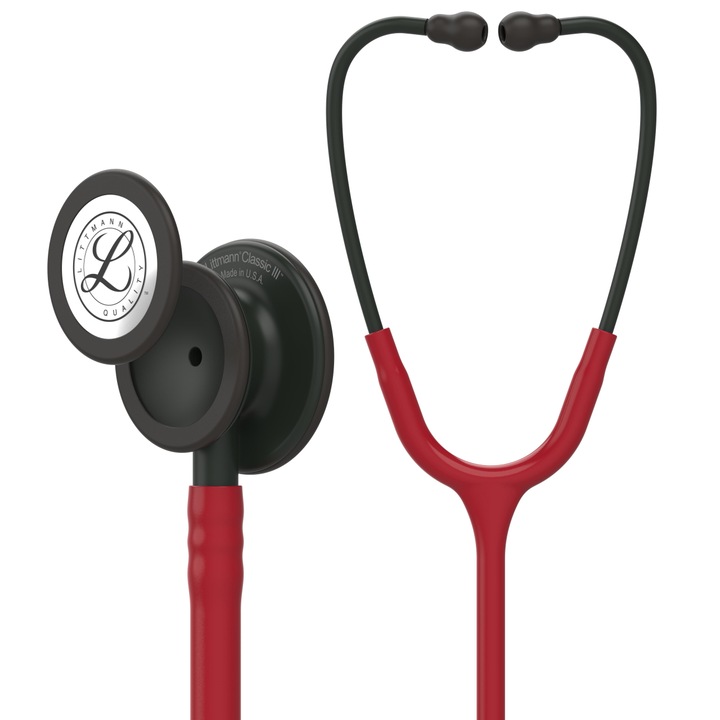 Stetoscop 3M Littmann Classic III Rosu burgundy cu capsula neagra 5868