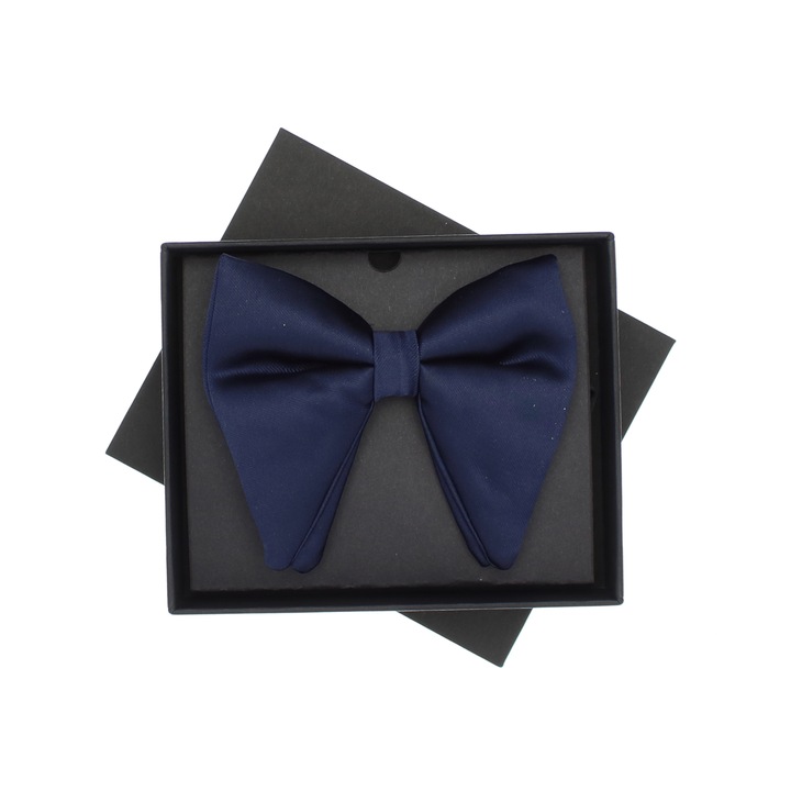 Papion barbatesc, Buticcochet, din material sintetic, 10x12 cm, Bleumarin - PAP346