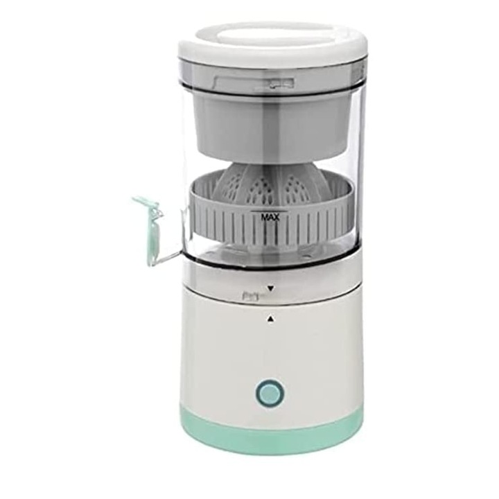 Storcator de citrice, cu incarcare USB, fara fir, din ABS non-toxic, portabil, cu incarcare rapida, alb