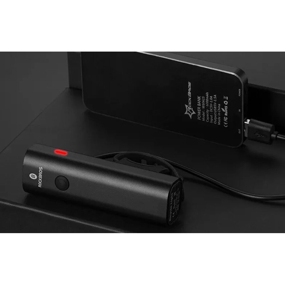 Rockbros YQ-QD400LM kerékpár lámpa, LED, 2000 mAh, USB töltés ...