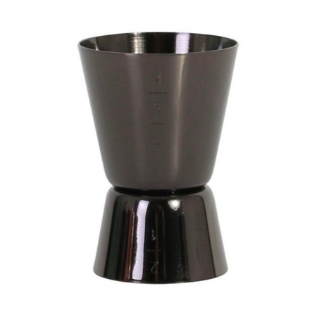 Jigermeister Leopold Vienna - Mesureur Bar 30/50ml - Acier Inox Brossé - Graduation Intérieure