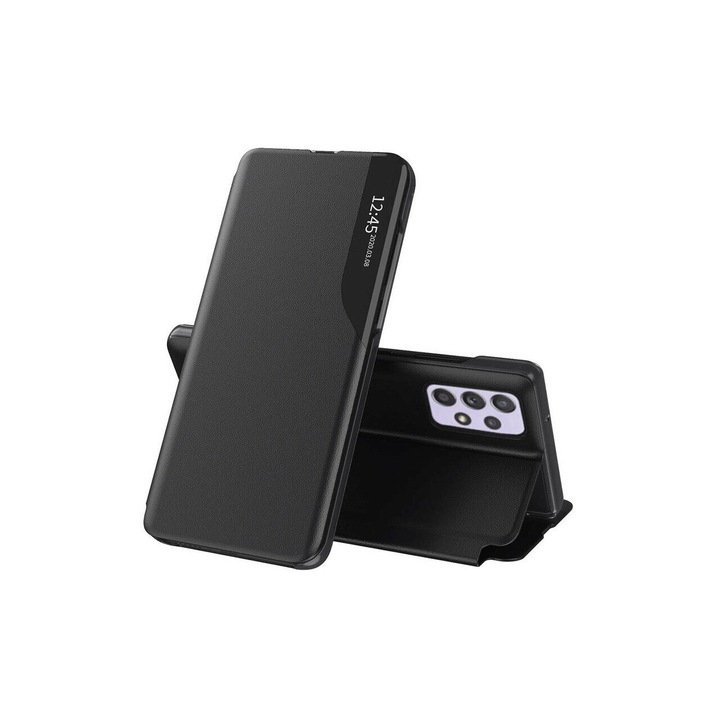 Flip tok Samsung Galaxy A52 4G / A52 5G / A52s 5G Techsuit eFold sorozathoz fekete