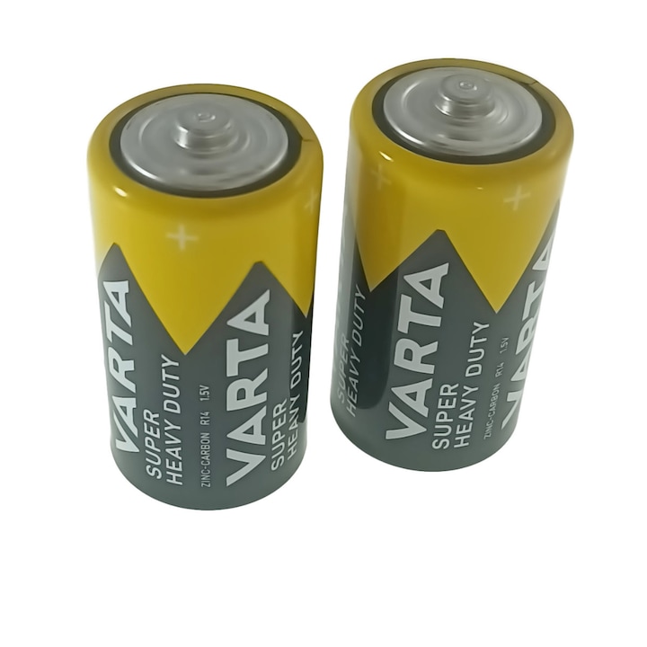 Set 2 baterii C/R14, Varta Super Heavy Duty, in blister R14