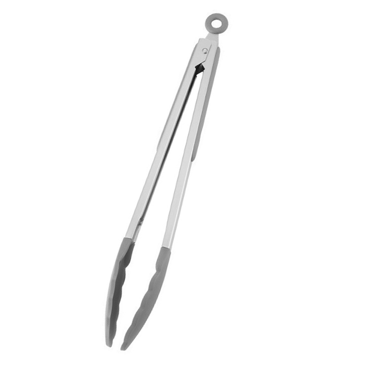 Cleste pentru bucatarie, Otel inoxidabil/Silicon, Argintiu/Gri