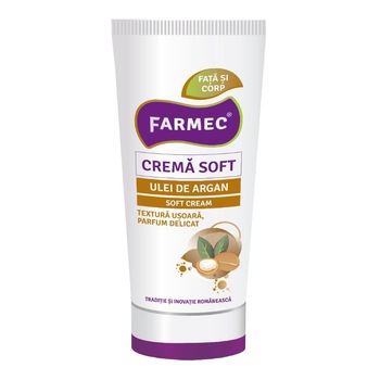 Crema soft nutritiva cu Argan pentru fata si corp 150 ml, Farmec Crema soft nutritiva cu Argan pentru fata si corp 150 ml, Farmec
